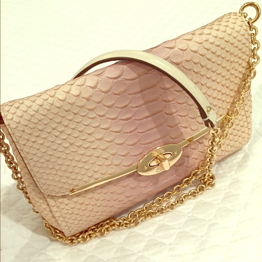 COACH faux alligator bag